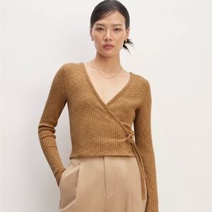 ♥️ Everlane Rib Knit Wrap Top ♥️